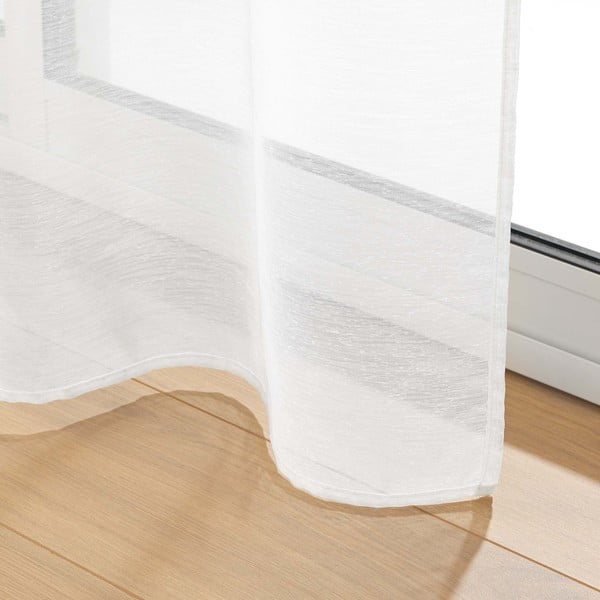 Baltos spalvos iš šydo permatoma užuolaida 300x240 cm Lissea – douceur d'intérieur-image-3