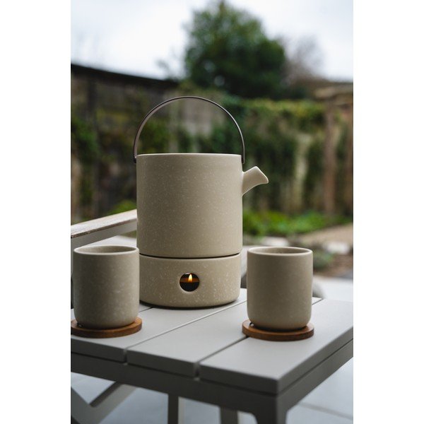 Iš akmens masės puodeliai smėlio spalvos 2 vnt. 200 ml Umea – Bredemeijer-image-1