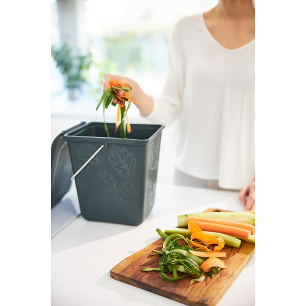 Tamsiai žalias kompostuojamų atliekų konteineris 7 l Greenlije - Rotho-image-4