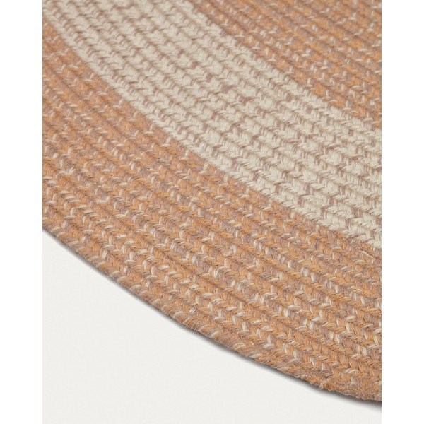 Persikų spalvos iš perdirbto pluošto lauko ir vidaus kilimas 160x230 cm Leeith – Kave Home-image-4