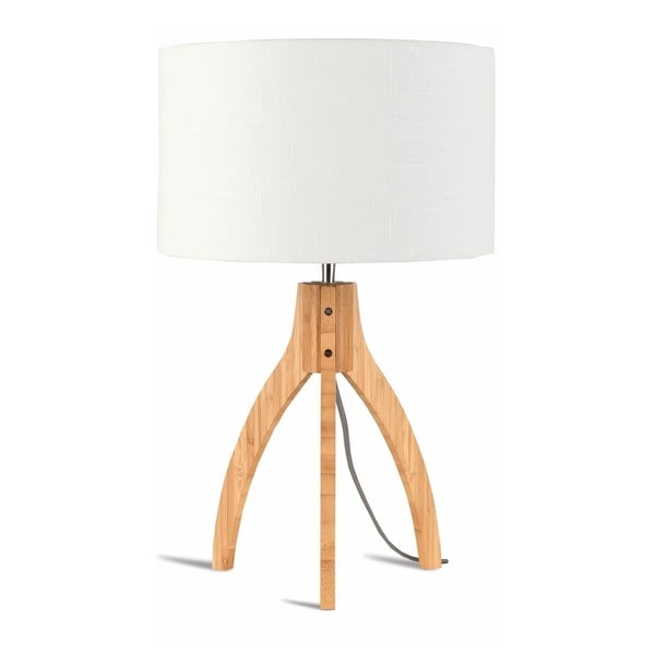 Stalo lempa su baltu atspalviu ir bambuko konstrukcija Good&Mojo Annapurna