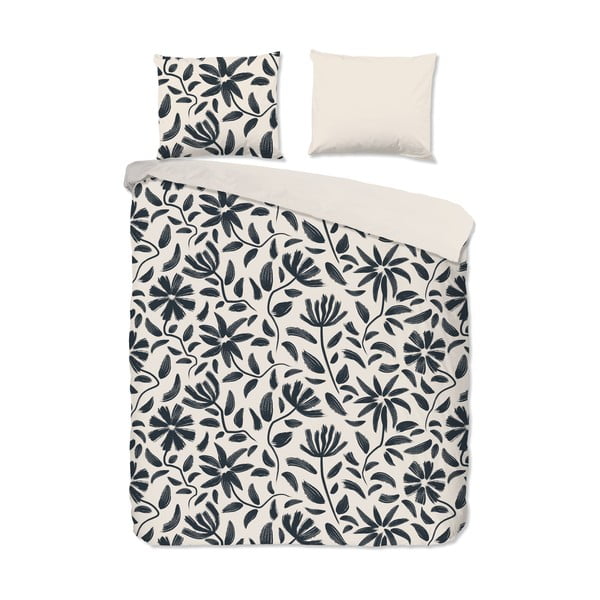 Juodos spalvos/smėlio spalvos iš medvilnės dvigulė/itin ilga patalynė 200x220 cm Emilia – Good Morning