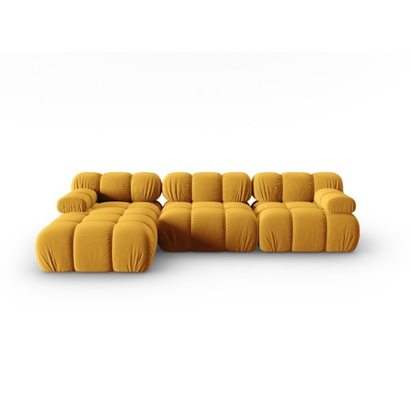 Sofa geltonos spalvos iš velveto 285 cm Bellis – Micadoni Home