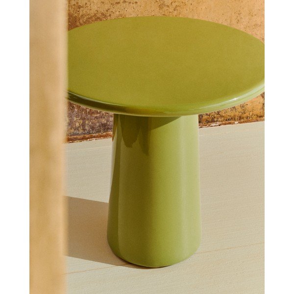 Iš betono apvalios formos sodo kavos staliukas ø 65 cm Albanella – Kave Home-image-3