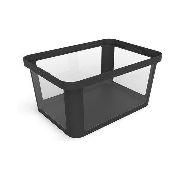 Juodos spalvos iš plastiko daiktadėžės dangtelis 57x39x3 cm Albris – Rotho-image-2