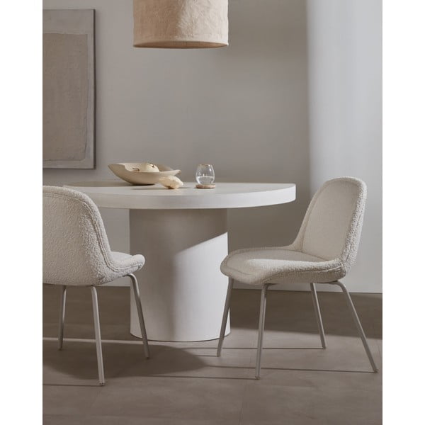 Betoninis apvalus sodo valgomojo stalas ø 120 cm Aiguablava - Kave Home-image-1