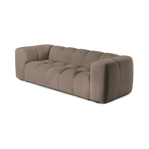 Taupe spalvos iš velveto sofa 225 cm Cube – Bonami Selection-image-2