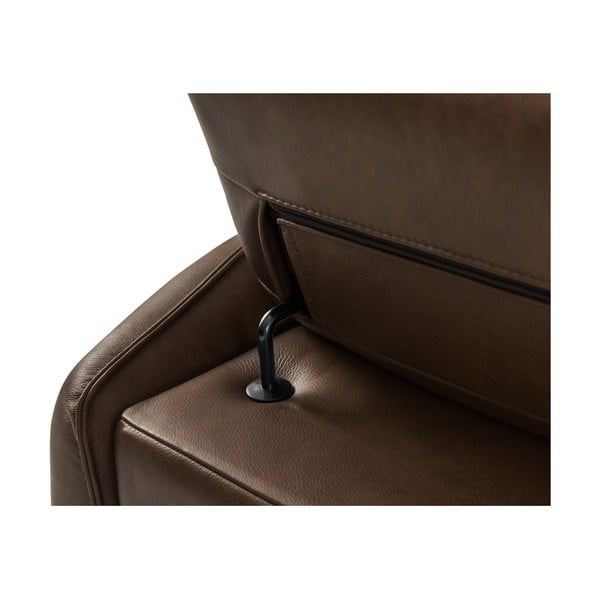 Sofa tamsiai rudos spalvos iš odos 103 cm Hubble – Windsor & Co Sofas-image-1