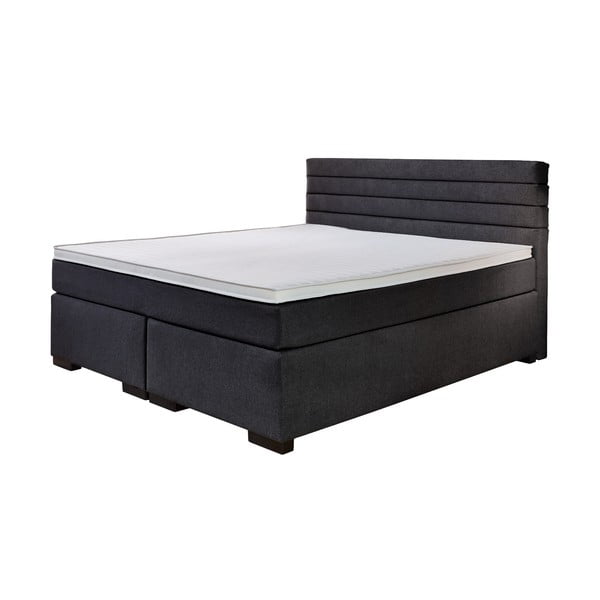 Spyruoklinė lova juodos spalvos 180x200 cm Kokomo – Rojaplast