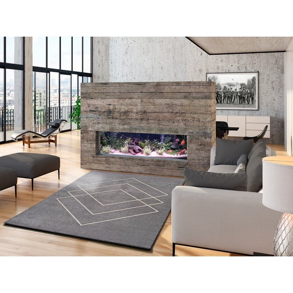 Pilka kiliminė danga Universal Breda, 115 x 160 cm-image-1