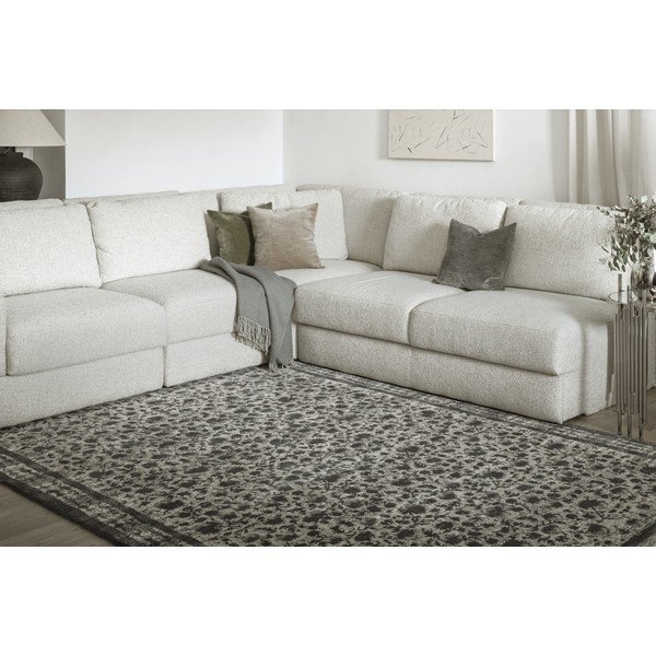 Antracito spalvos iš vilnos kilimas 200x300 cm Agnus Classic – Agnella-image-1