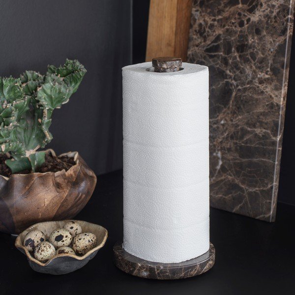 Iš marmuro virtuvinių rankšluosčių laikiklis tamsiai rudos spalvos ø 12,5 cm Marble – Mette Ditmer Denmark-image-2