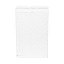 Baltas skalbinių krepšys su dangčiu Compactor Laundry Basket Linen, aukštis 60 cm