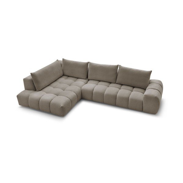 Kampinė sofa pilkos spalvos/rudos spalvos (su kairiuoju kampu) Everest – Bobochic Paris-image-4
