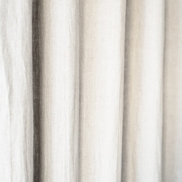 Balta lininė užuolaida su strypu Linen Tales Night Time, 275 x 140 cm-image-1