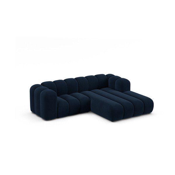 Kampinė sofa tamsiai mėlynos spalvos (su dešiniuoju kampu) Lupine – Micadoni Home-image-1