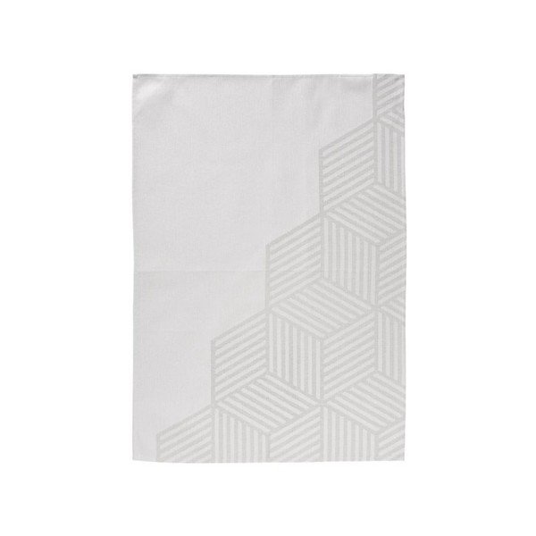 Šviesiai pilkas medvilninis virtuvinis rankšluostis Zone Hexagon, 50 x 70 cm