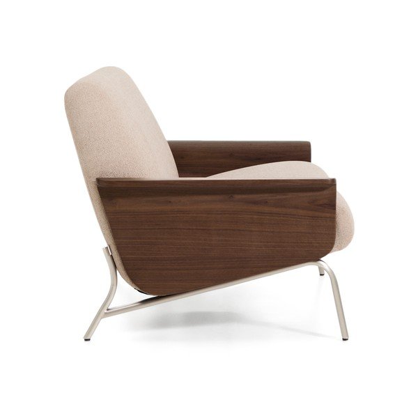 Šviesiai rudos spalvos sofa iš šenilinio audinio 165 cm Amsen – Kave Home-image-3