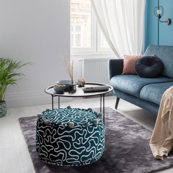Pufas tamsiai mėlynos spalvos/šviesiai pilkos spalvos Tangle – Tomasucci-image-2