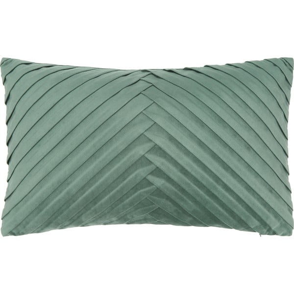 Žalias aksominis dekoratyvinis pagalvės užvalkalas Westwing Collection Lucie, 30 x 50 cm