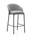 Juodos spalvos/pilkos spalvos baro taburetė (sėdynės aukštis 65 cm) Eamy – Kave Home
