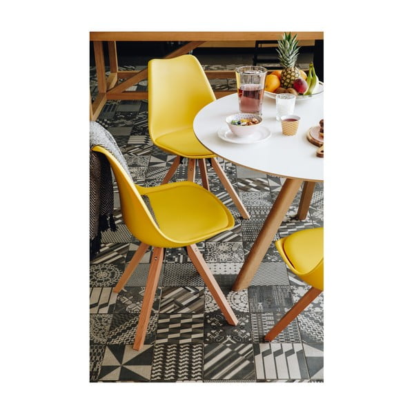 2 baltų kėdžių su bukmedžio pagrindu rinkinys Bonami Essentials Gina-image-2