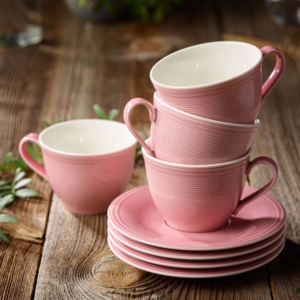 Rausvas porcelianinis kavos puodelis Like by Villeroy & Boch Group, 0,25 l-image-1