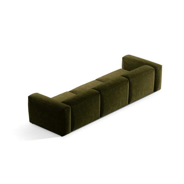 Žalios spalvos iš kordinio velveto sofa 364 cm Bergamo – Cosmopolitan Design-image-4