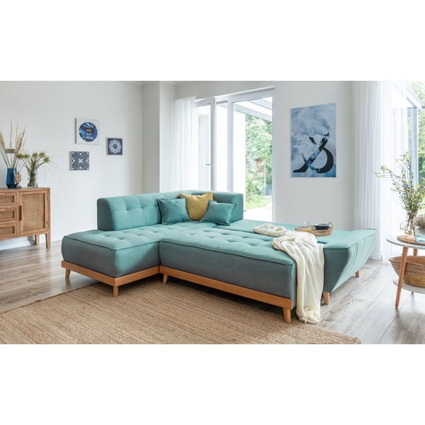 Sulankstoma kampinė sofa turkio spalvos (su kairiuoju kampu) Dazzling Daisy – Miuform-image-4