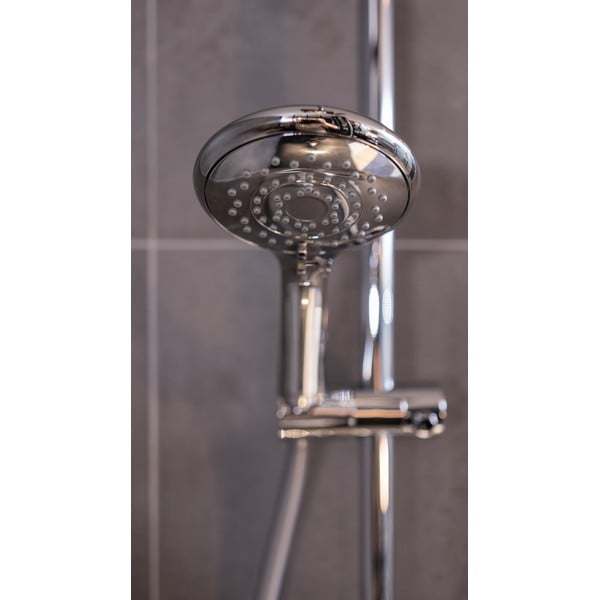 Wenko Automatinė energiją taupanti chromuota dušo galvutė, ø 11 cm-image-1