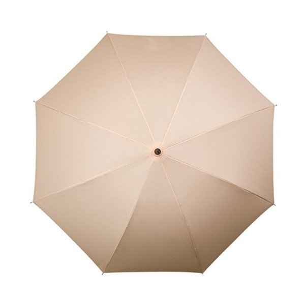 Smėlio spalvos vėjui atsparus skėtis su medine rankena "Ambiance Wooden", ⌀ 102 cm-image-1