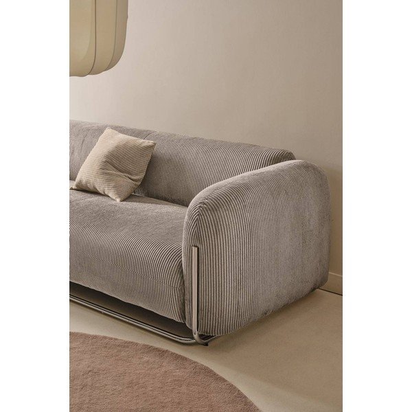 Pilkai smėlinės spalvos sofa iš kordinio velveto 234 cm Everman – Jotex-image-1