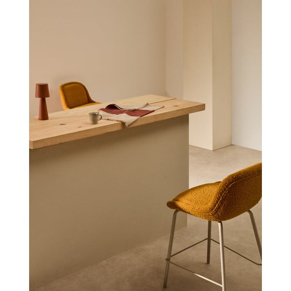 Garstyčių spalvos baro taburetė (sėdynės aukštis 65 cm) Aimin – Kave Home-image-2