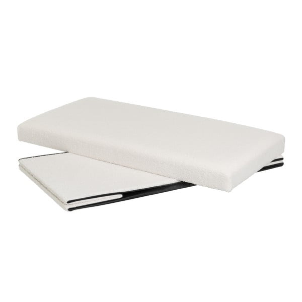 Iš boucle pufas baltos spalvos Ecru – Casa Selección-image-2