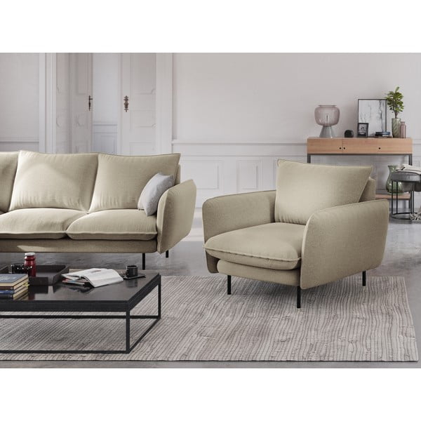 Smėlio spalvos krėslas Cosmopolitan Design Vienna-image-1