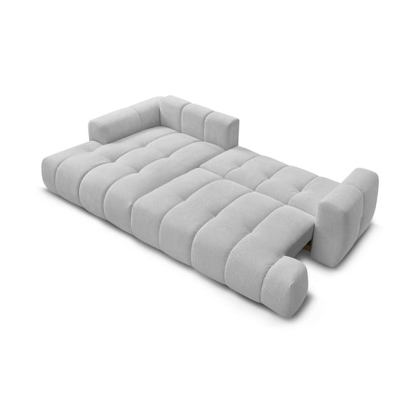 Šviesiai pilkos spalvos sulankstoma/su sandėliavimo vieta kampinė sofa (su kairiuoju kampu/su gultu) Fuji – Bobochic Paris-image-4