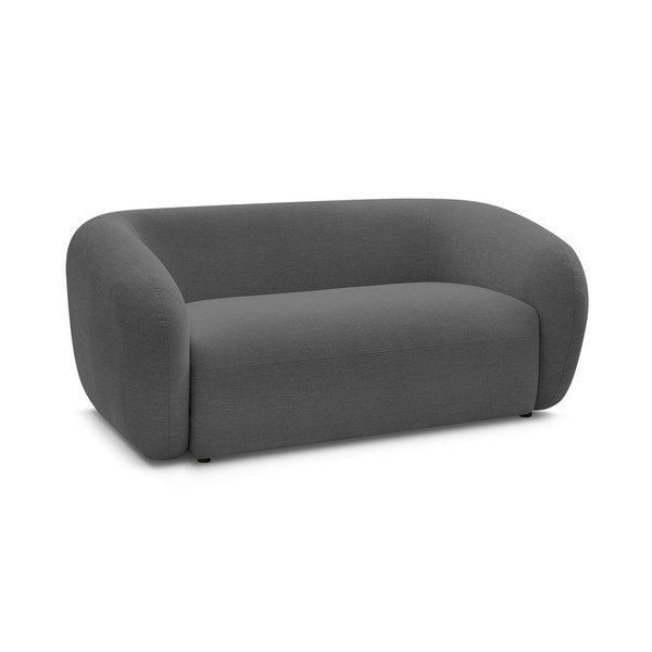 Tamsiai pilkos spalvos sofa iš šenilinio audinio 160 cm Celine – Bobochic Paris-image-2