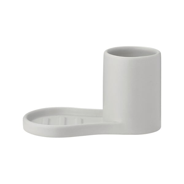 Šviesiai pilkos spalvos iš molio stovas skalbimo reikmenims Piro – Blomus