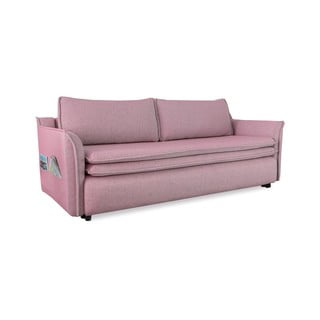 Rausvos spalvos aksominė sofa-lova Miuform Tender Eddie
