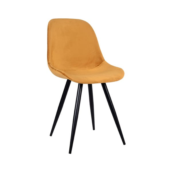 Valgomojo kėdės iš aksomo garstyčių spalvos 2 vnt. Capri  – LABEL51