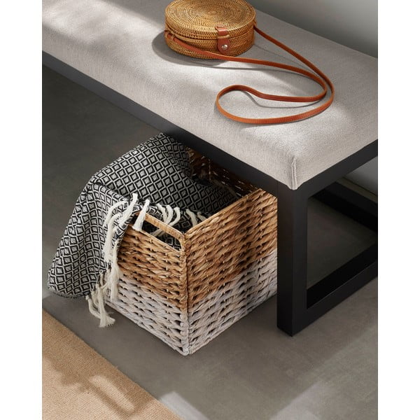 Juodos spalvos/pilkai smėlinės spalvos suolas Loya – Kave Home-image-1