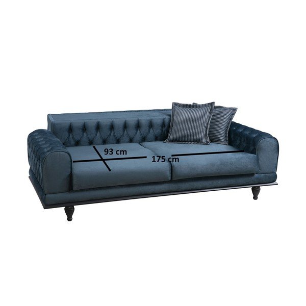 Sofa mėlynos spalvos 220 cm Arredo – Balcab Home-image-4