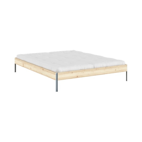 Iš pušies masyvo dvigulė lova natūralios spalvos su lovos grotelėmis 160x200 cm Core – Karup Design-image-3