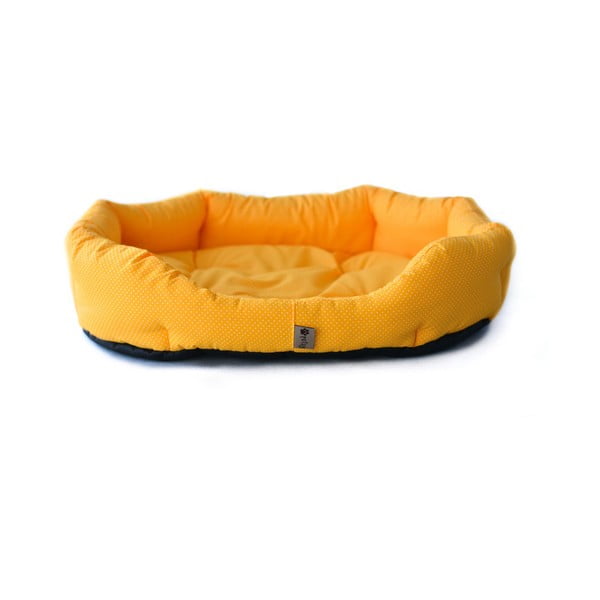 Geltona medvilninė lova 75x60 cm Sunny - Petsy