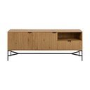 Žema šoninė spintelė natūralios spalvos iš ąžuolo 180x70 cm Jaipur – Actona