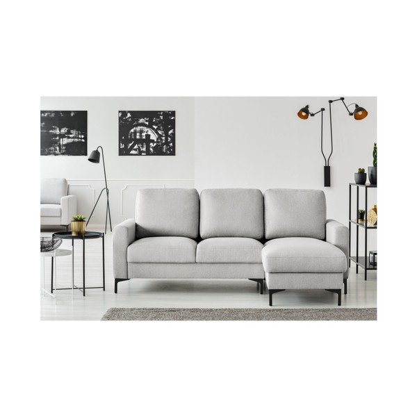 Šviesiai pilka kampinė sofa "Cosmopolitan" dizainas Atlanta, dešinysis kampas-image-1