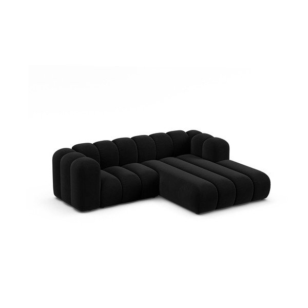 Kampinė sofa antracito spalvos (su dešiniuoju kampu) Lupine – Micadoni Home-image-1
