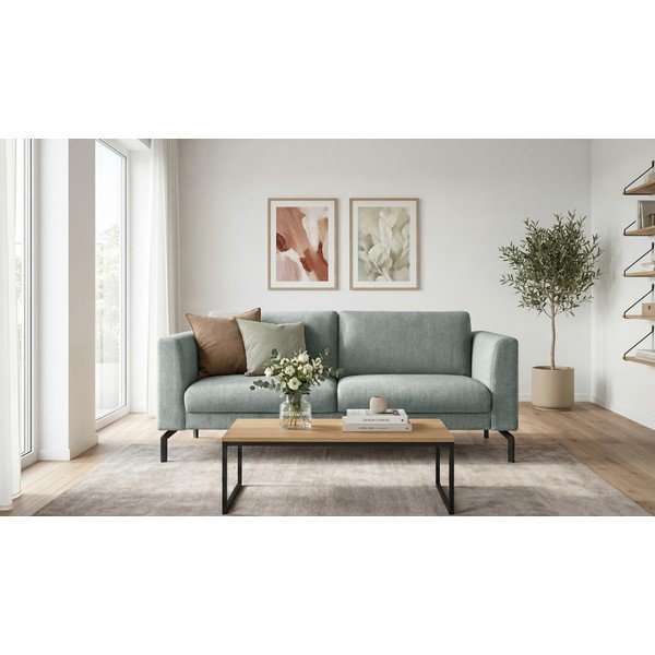 Sofa šviesiai pilkos spalvos 165 cm Gomero – Scandic-image-1