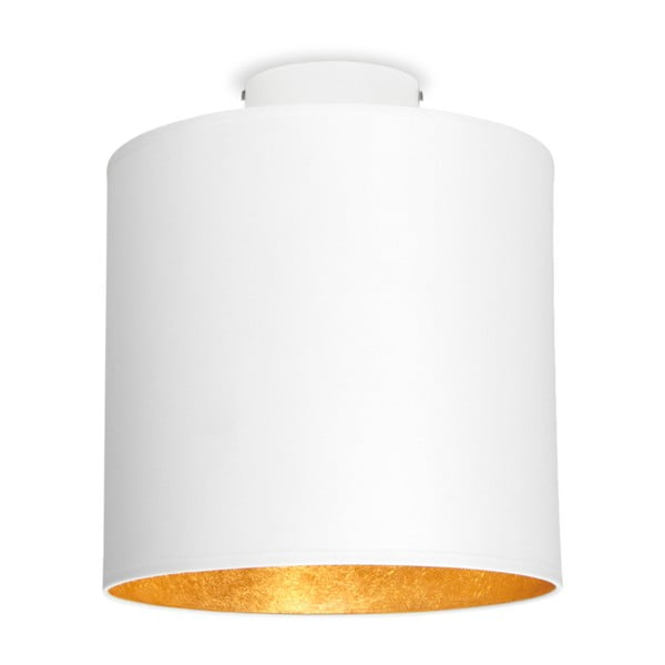 Baltas lubinis šviestuvas su aukso spalvos detalėmis "Sotto Luce MIKA Elementary S PLUS CP