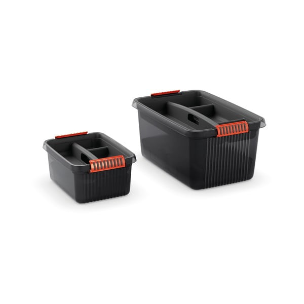 Iš plastiko daiktadėžės pertvara pilkos spalvos 54,5x36x8,5 cm K Latch Box – KIS-image-2